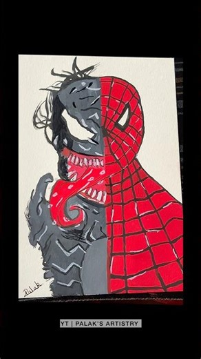 Painting Spiderman Versus Venom | #art #spiderman #painting