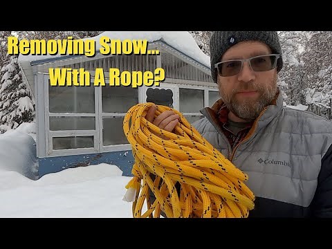 Can we remove snow from the roof, with a ROPE?