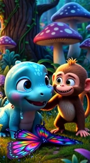 Mono Meets A Baby Dino! 🐵🦖