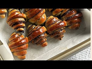 Israeli Rugelach 🥐 Soft, Fluffy & Chocolatey 🍫
