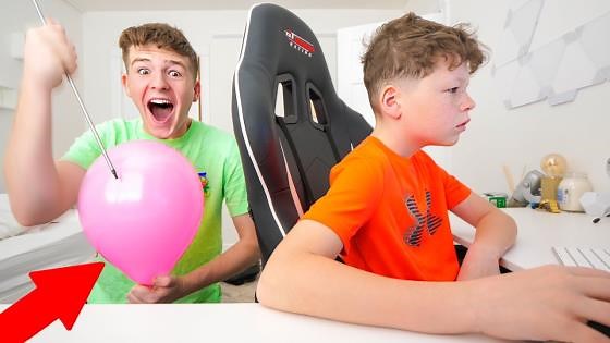 Try not to flinch prank on little brother