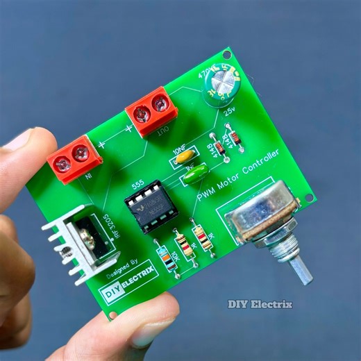 PWM Motor Speed Controller Circuit #Reels #electronica #Electronics #trending #Shorts | DIY Electrix