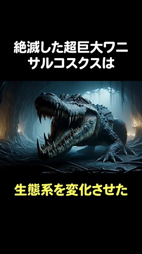 史上最大のワニ、サルコスクス。