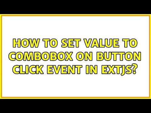 How to set value to combobox on button click event in extjs?