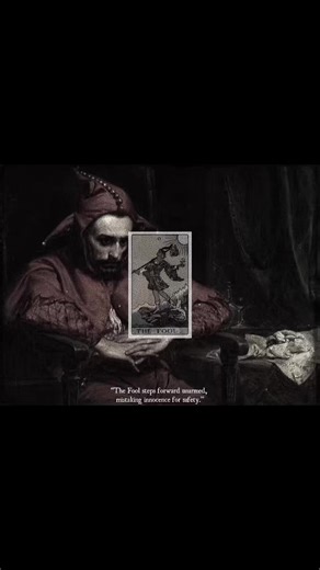 #TAROT | 0 The Fool represents beginnings and blind faith. His danger lies not in ignorance, but in trusting the world before understanding it. #fyp #edit #aesthetic #jester