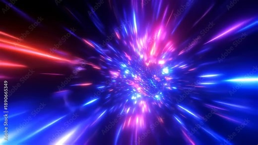 A journey through the digital cosmos with swirling neon lights, a high-speed passage through a vibrant vortex of light and color, hyperdrive effect