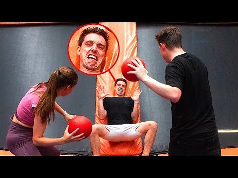 CLICK PLAYS TRAMPOLINE DODGE BALL!