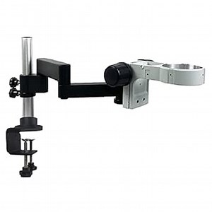 Microscope Articulating Universal Rotatable Arm, Microscope Stand Arm with Clamp Stereo Trinocular Professional Microscope, HDMI Camera Phone Repair Soldering Tools (76mm with Clamp, White)