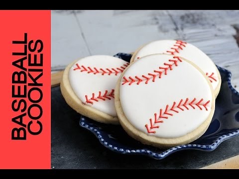 HOW TO DECORATE BASEBALL COOKIES, HANIELA'S