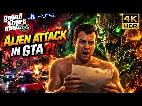 ALIEN ATTACK IN GTA 5?! 😱 (This Shouldn’t Exist) | PS5 Gameplay 4K 🎮