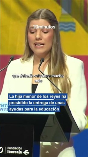 Infanta Sofía's words in her first institutional speech