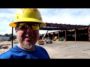 80' single slope steel building roof addition