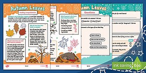 Autumn Leaves Reading Comprehension (Ages 5 - 6)