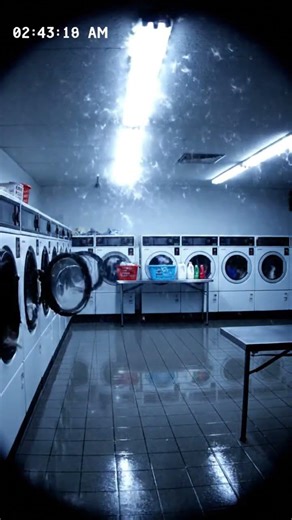 Every washing machine in this laundromat stopped at 2:43 AM