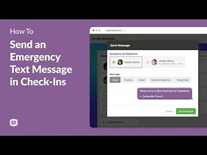 How to Send an Emergency Text Message in Planning Center Check-Ins