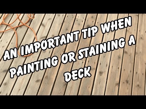 An Important Tip When Painting Or Staining A Deck HD 1080p