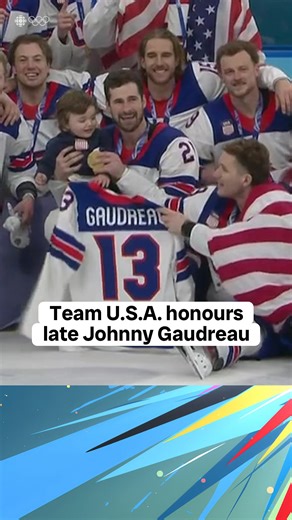 Team U.S. pays homage to the late Johnny Gaudreau 🥹🫶 | CBC Olympics