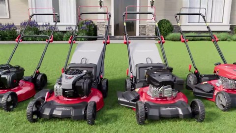 PowerSmart 21 in. 2-in-1 125cc Gas Push Mower, Briggs and Stratton Engine, Quick Start, 6-Position Height Adjustment B8721C