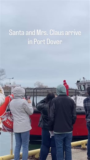 There are lots of Santa Claus parades making spirits bright today. In Port Dover, the big man and his endearing wife enjoy a unique arrival before they take their seats on the final float in the festive procession. #portdover #santa #christmasfest | The Loss Art
