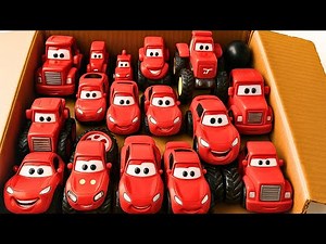 Disney Pixar Cars Lightning McQueen ASMR Showcase Diecast Unboxing Review with Mack Truck Trailers