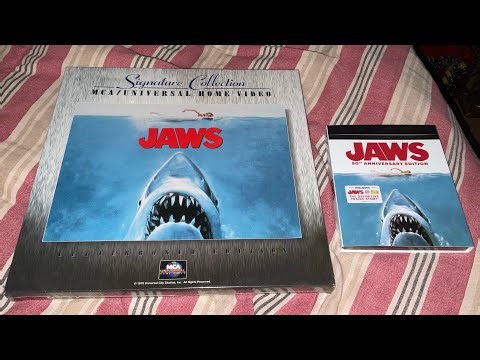 Jaws SC Laserdisc (1995) and 50th Anni. 4K Ultra HD Blu-ray (2025) Double Unboxing! *200TH VIDEO!!!*