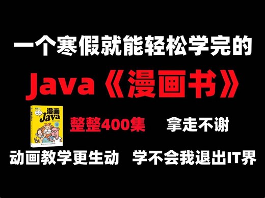 2024漫画版Java教程，整整400集，Java零基础入门到精通（干货满满）