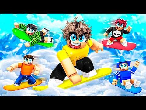 Roblox SNOWBOARD OBBY with my Family...