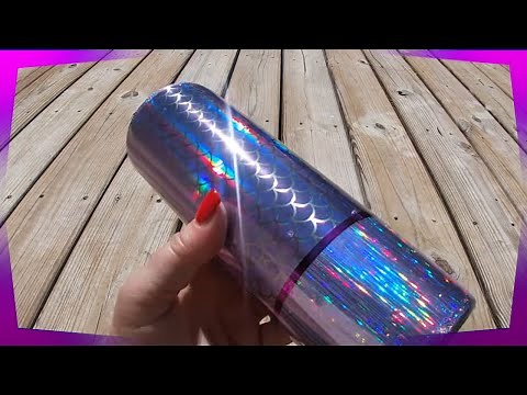 How To Full Double Wrap Vinyl Tumbler Tutorial with Tack It-Epoxy