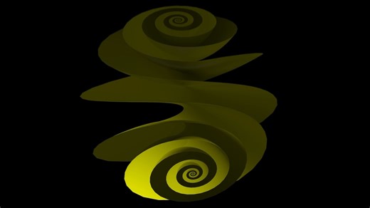 Hyperbolic Helicoid 动效(还是有点晃)