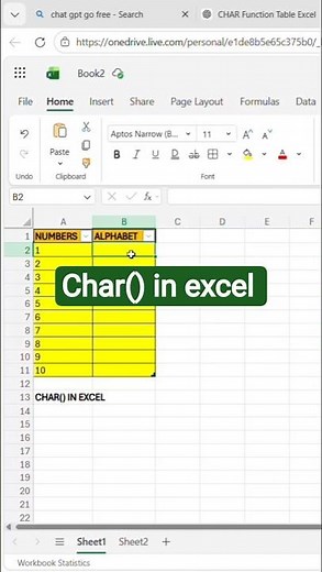 Excel CHAR Function Tutorial | Easy Explanation with Examples