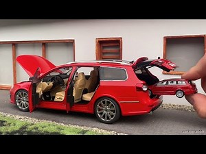 1:18 Volkswagen Passat Variant R36 (B6), red - NZG [Unboxing]
