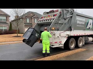 Advanced Disposal: Peterbilt 520 Heil Powertrak Rear Load Garbage Truck