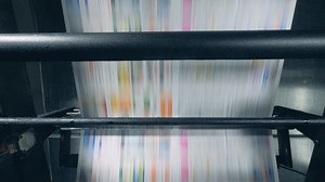 Rolling Machine Moves Newspaper Automatic Production Stock Footage Video (100% Royalty-free) 1028905685 | Shutterstock