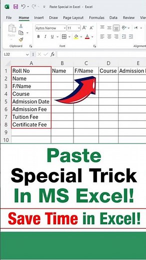 How to Convert Column into Row in Excel | Paste Special Trick