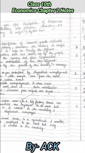 Class 10th economics chapter 2 Notes ||Sectors of Indian Economy|| ACK sst