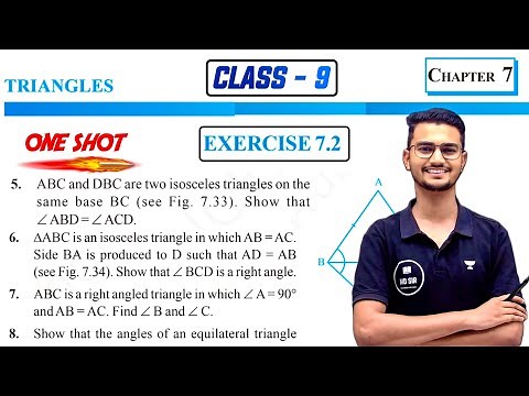 Class 9 Maths Chapter 7 || Triangles || Exercise 7.2 || New Ncert || MD Sir