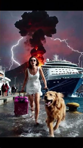 Dog Goes Crazy Before Cruise — Seconds Later, Volcano Explodes | #animalhero