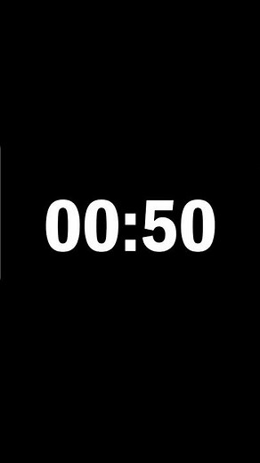 50 Second Countdown Timer with Tick Sound | 4K UHD