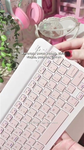 🛍️keranjang: Keyboard Bluetooth Nirkabel 10 Inci Keyboard Sentuh Mini Portable #keyboard #aesthetic