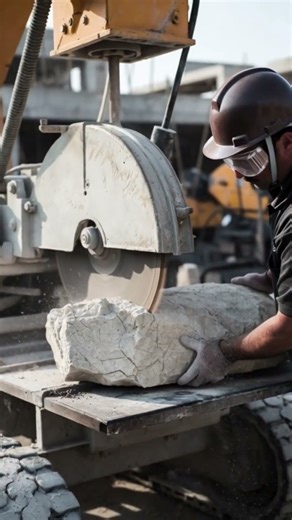 The stone cutting process uses a special super sharp machine #shorts
