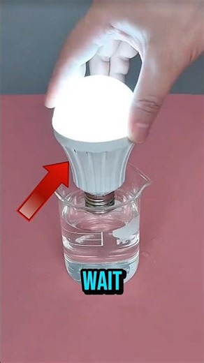 This LED Turns On Using Salt & Water #entertainment #experiment #shorts #viralshort #light #science