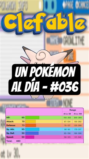 036 - Clefable 🌙 | El TANQUE insoportable ☠️ #nintendo #pokemon #pokedex #clefable