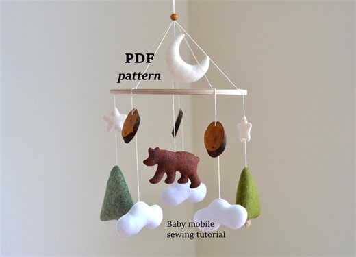 Baby Mobile Pattern : Woodland Mobile Tutorial (digital Download) - Etsy