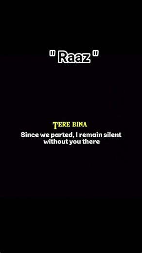 ma raaz tumsy kaho hamraz ban ja zara song lyrics in English translation on black background screen