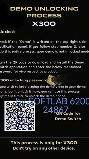x300 demo unlock parmenent by softlab‪@PhoneRepairGuru‬ ‪@TechSaft‬