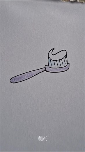 How to draw a toothbrush 🪥 #easy #toothbrush #easy