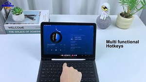 Touchpad Keyboard Case for Samsung Galaxy Tab A11 Plus/A9 Plus 2025/2023 11 inch, 7-Color Backlight Type-C Charging Keyboard with Pencil Holder Cover Fit Tablet A11+/A9+ (Black)