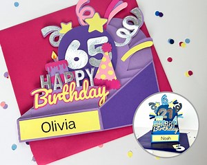 Custom Number Birthday Card SVG: 3D Pop up Box Card Template (digital Download) - Etsy