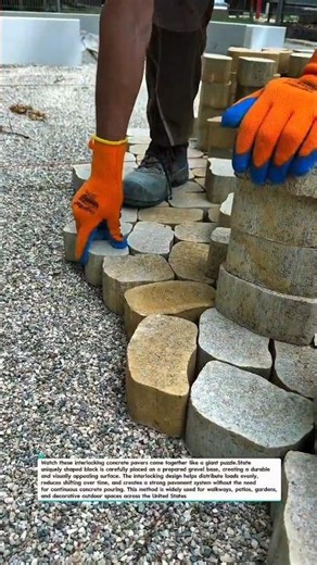 Satisfying Interlocking Paver Installation! #Landscaping #Pavers #Construction