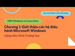 [Hệ điều hành Windows và Linux/Unix] Chương 1: Giới thiệu các hệ điều hành Microsoft Windows